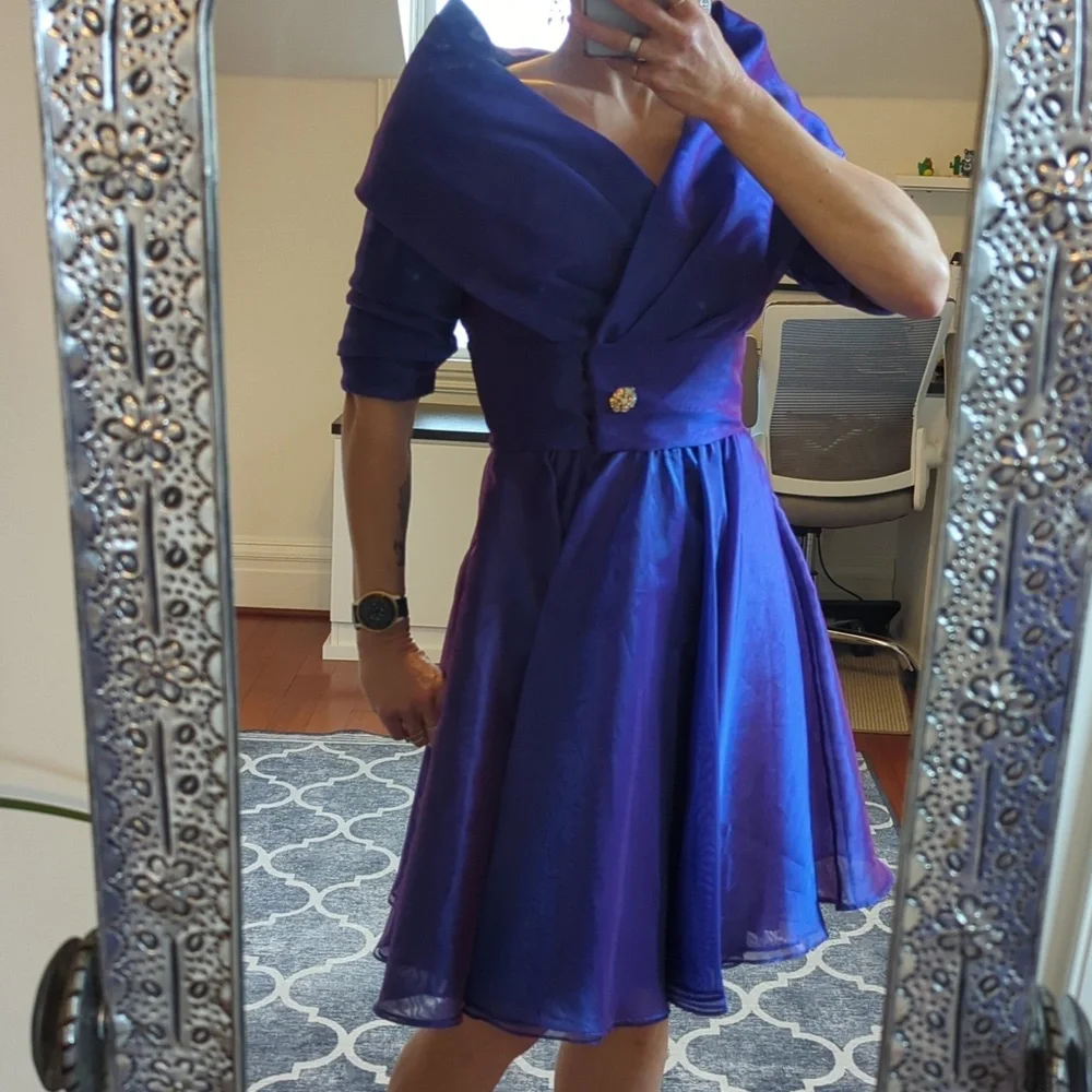 Iridescent Vintage Cocktail Dress - Picture 2 of 7